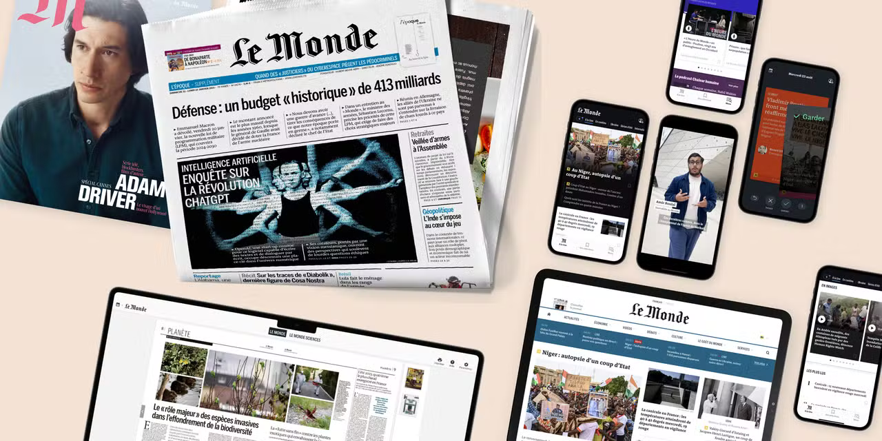Journal LE MONDE une image trés visuelle