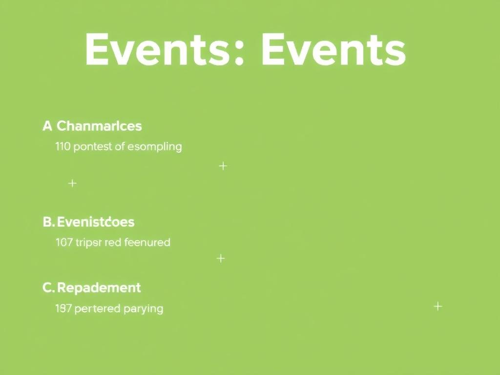 Évènements. Exemples de formats qui fonctionnent